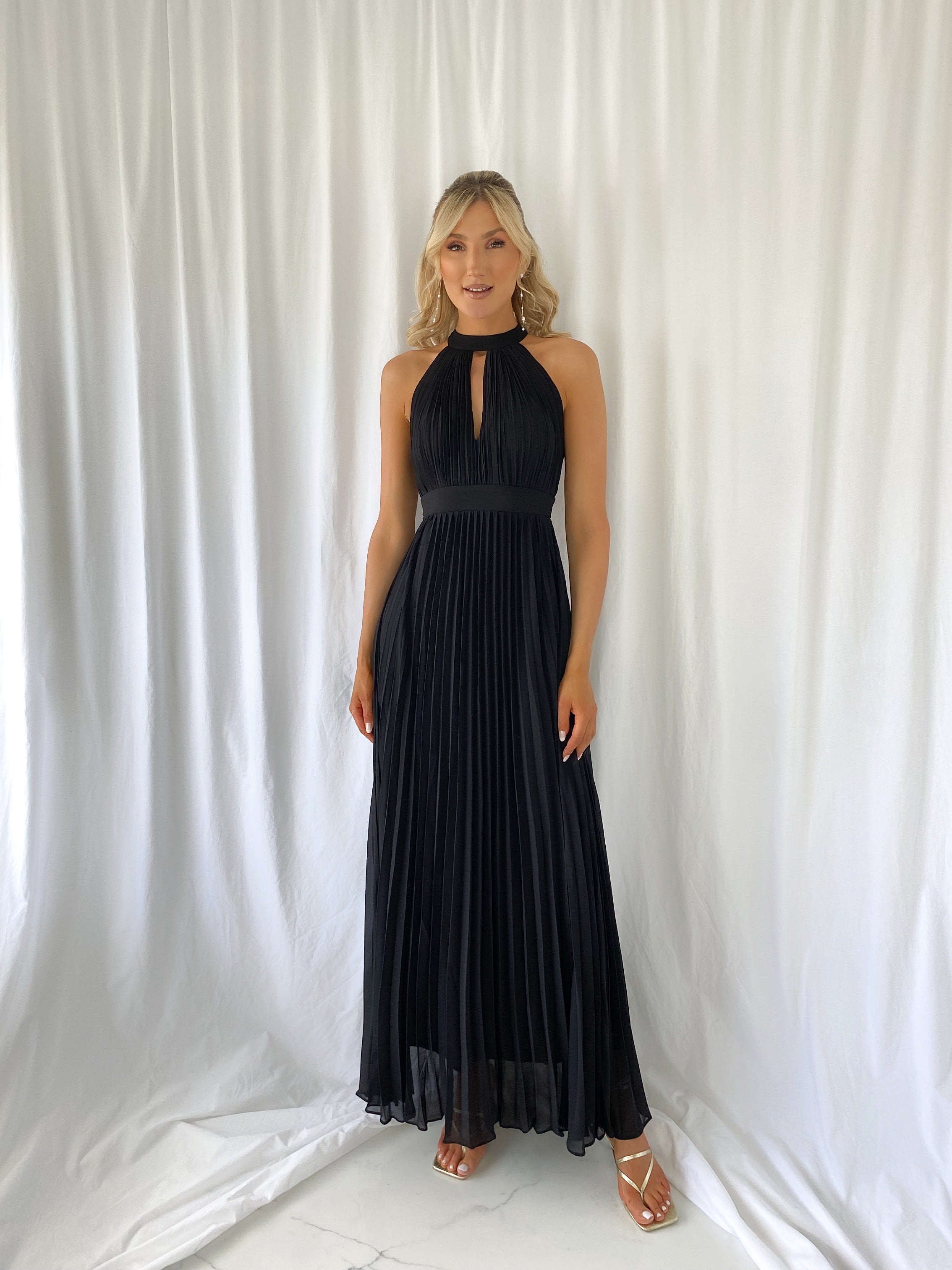 Roxy Pleated Maxi Dress
