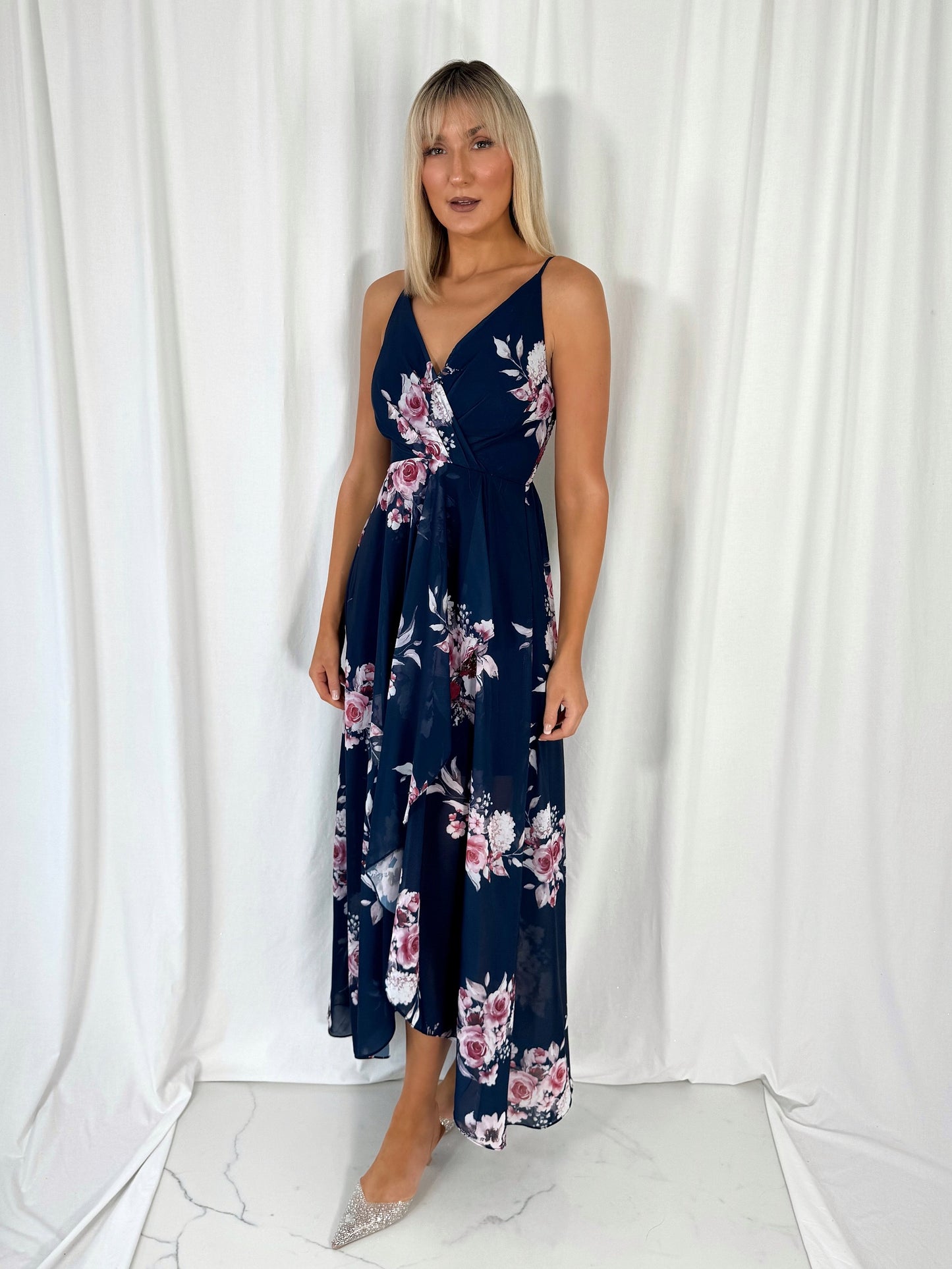 Nicole Strappy Maxi Dress - Navy