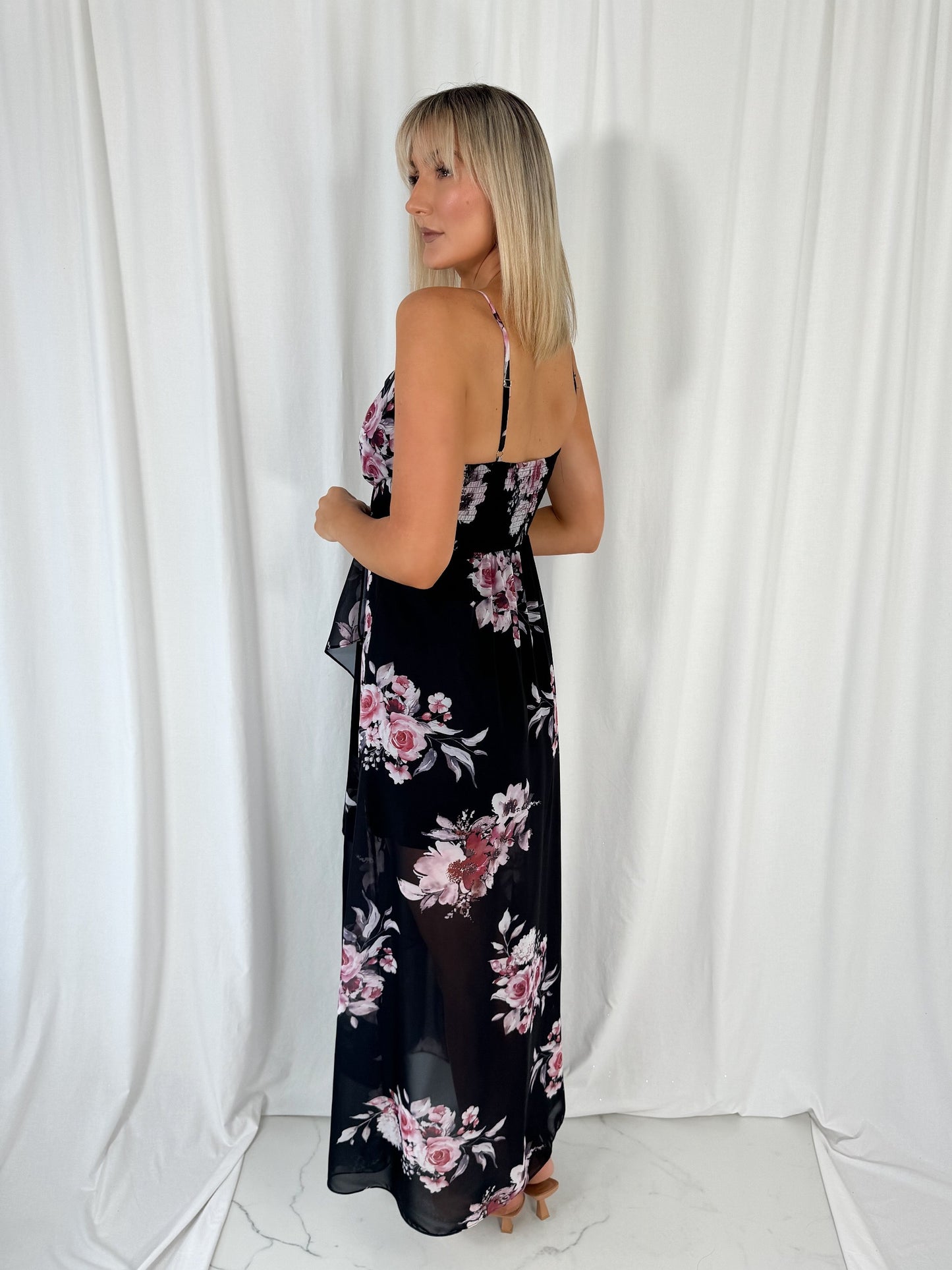 Nicole Strappy Maxi Dress - Black