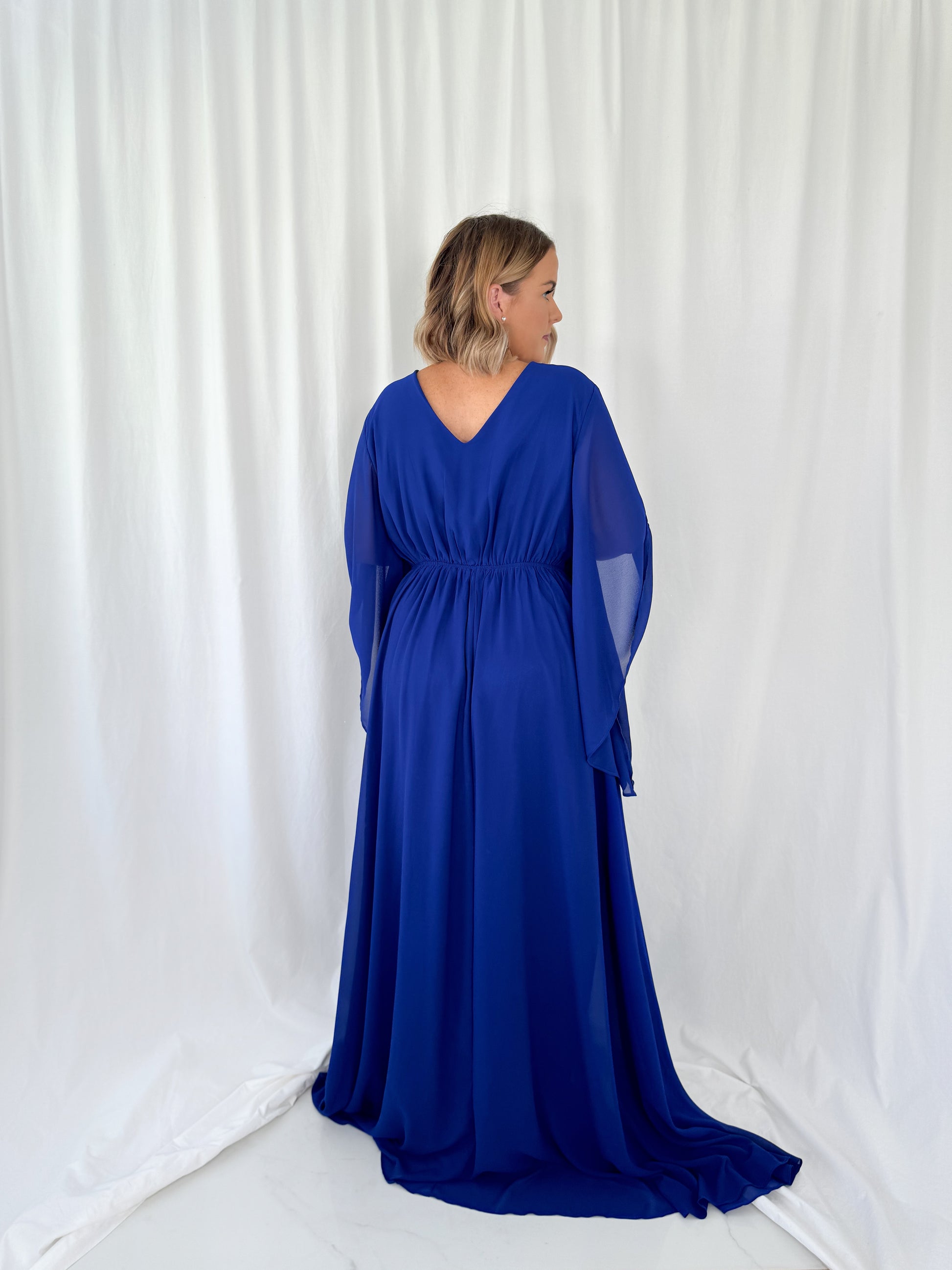Marthe Bell Sleeves Curve Dress - Blue mykindofdress Marthe Bell Sleeves Curve Dress - Blue mykindofdress