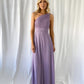 Tracy One Shoulder Draped Top Maxi Dress - Lavender