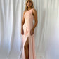 Tracy One Shoulder Draped Top Maxi Dress - Old Rose