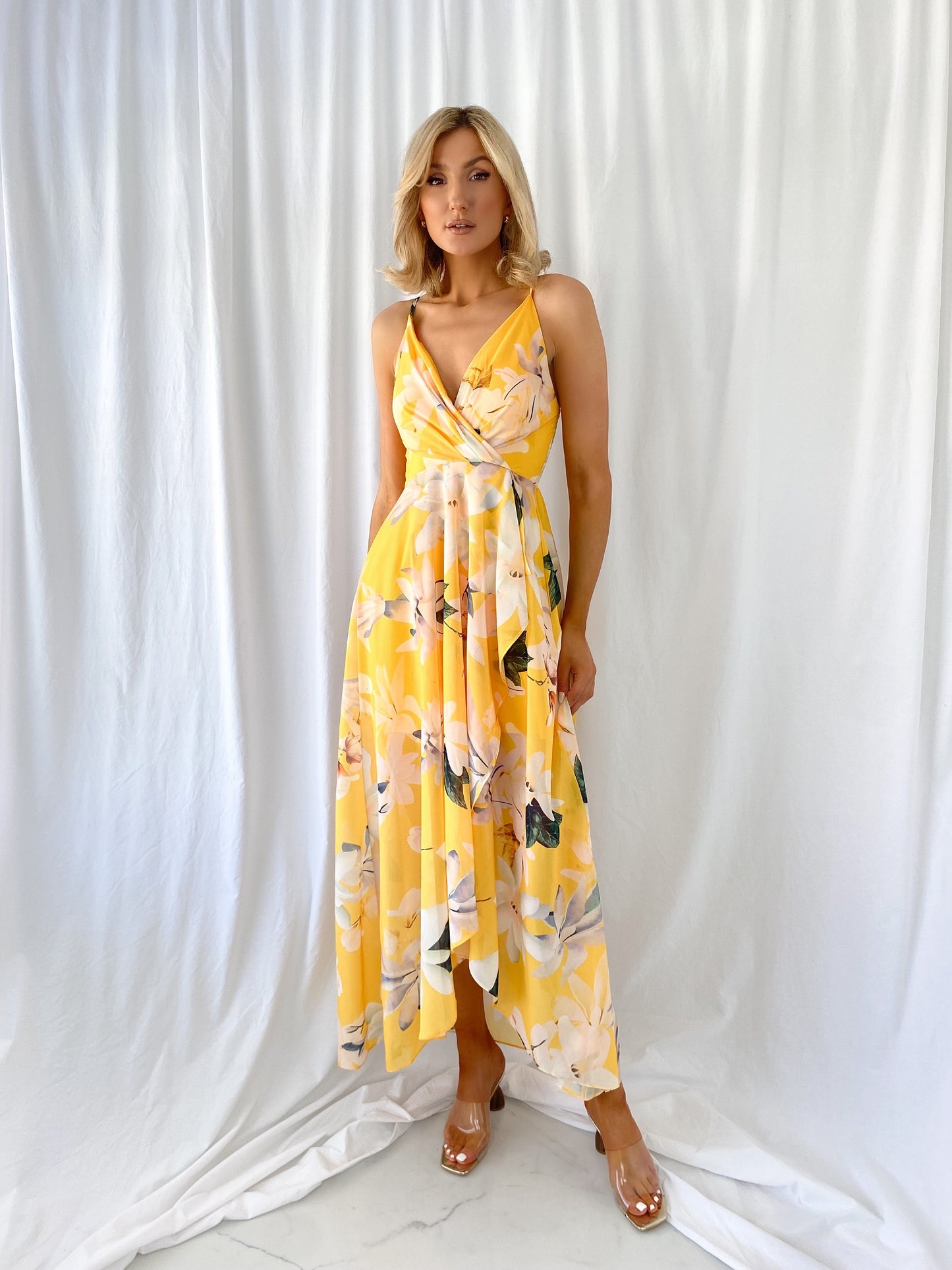 Sorcha Floral Maxi Dress - Yellow
