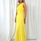 Tracy One Shoulder Draped Top Maxi Dress - Yellow