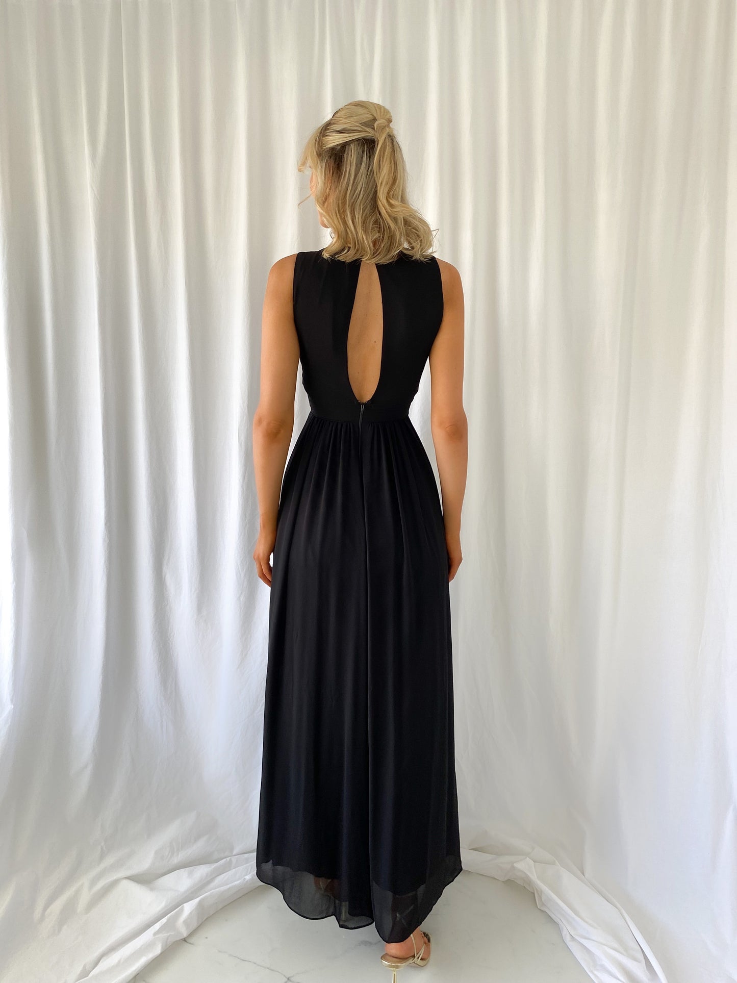 Edina Cut Out Maxi Dress - Black