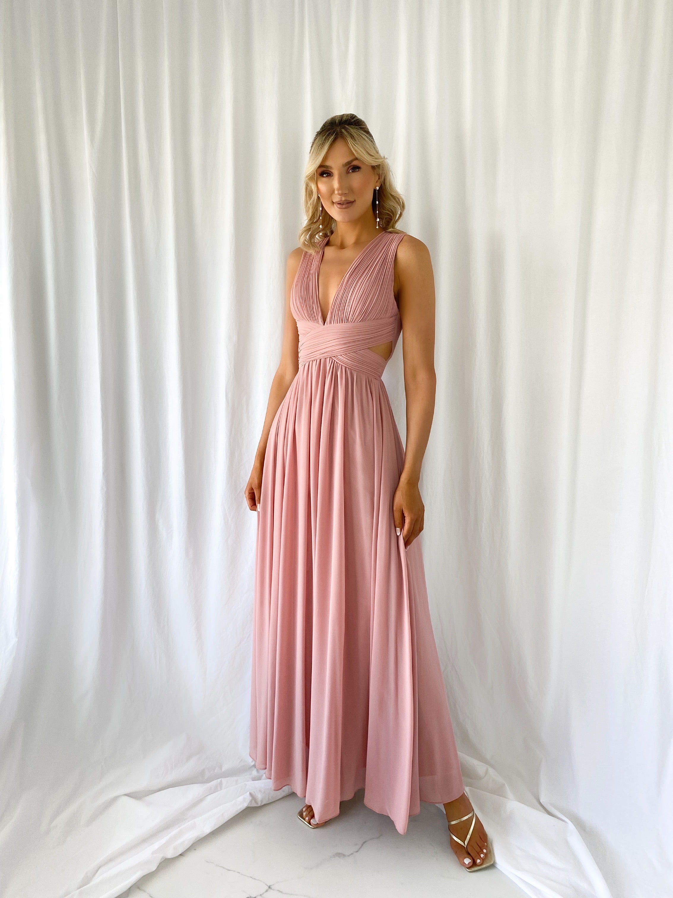 Old rose long gown sale