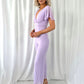 Alina Jumpsuit with Short Sleeves - Lavender