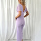 Alina Jumpsuit with Short Sleeves - Lavender