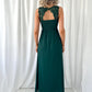 Laetitia Maxi Dress with Embroidered Top - Dark Green