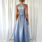 Annabelle Maxi Bright Dress with Chains Over The Shoulder - Blue