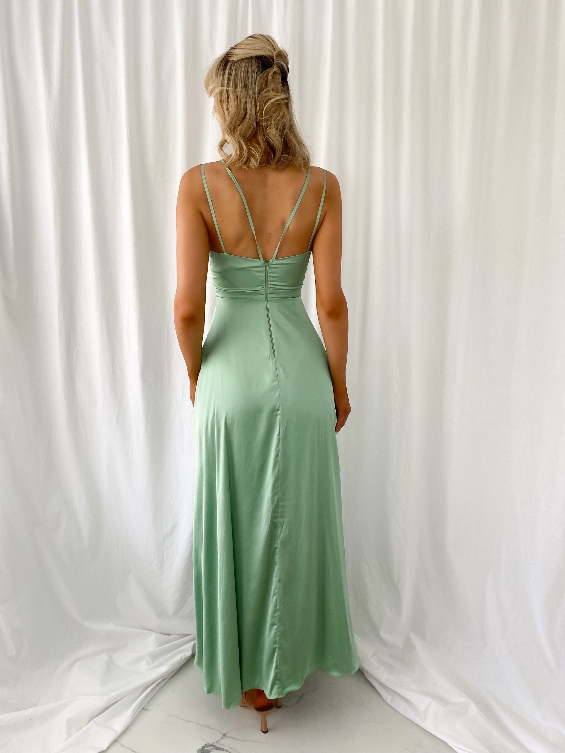 Virginie Strappy Maxi Dress - Light Green mykindofdress Virginie Strappy Maxi Dress - Light Green mykindofdress
