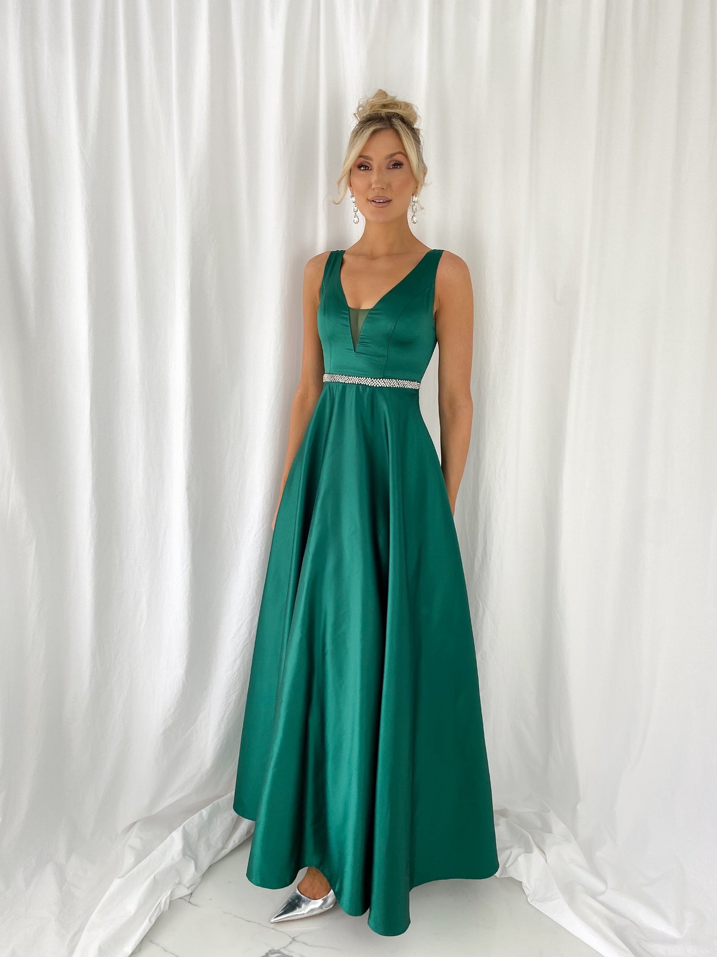 Brigitta Maxi Dress - Dark Green