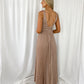 Joely Pleated Maxi Glitter Dress - Old Rose