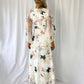 Meeva Maxi Floral Dress with Bell Sleeves - White