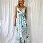 Sorcha Floral Maxi Dress - Light Blue
