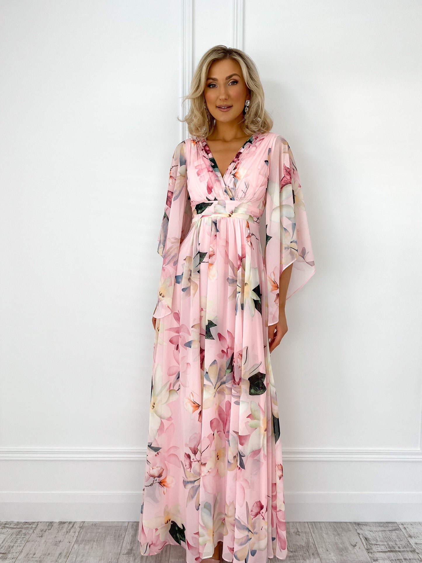 Natalia Maxi Floral Dress with Bell Sleeves