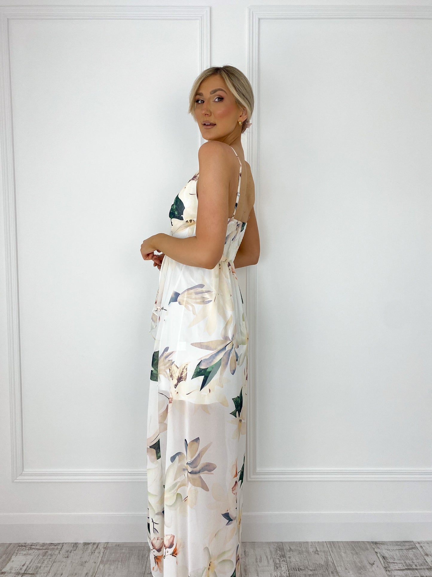 Sorcha Floral Maxi Dress - White