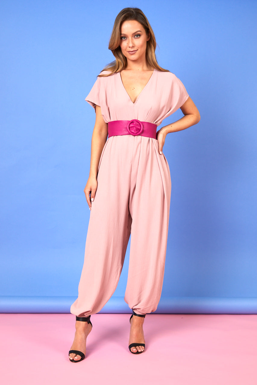 Lucy Buckle Belt - Pink