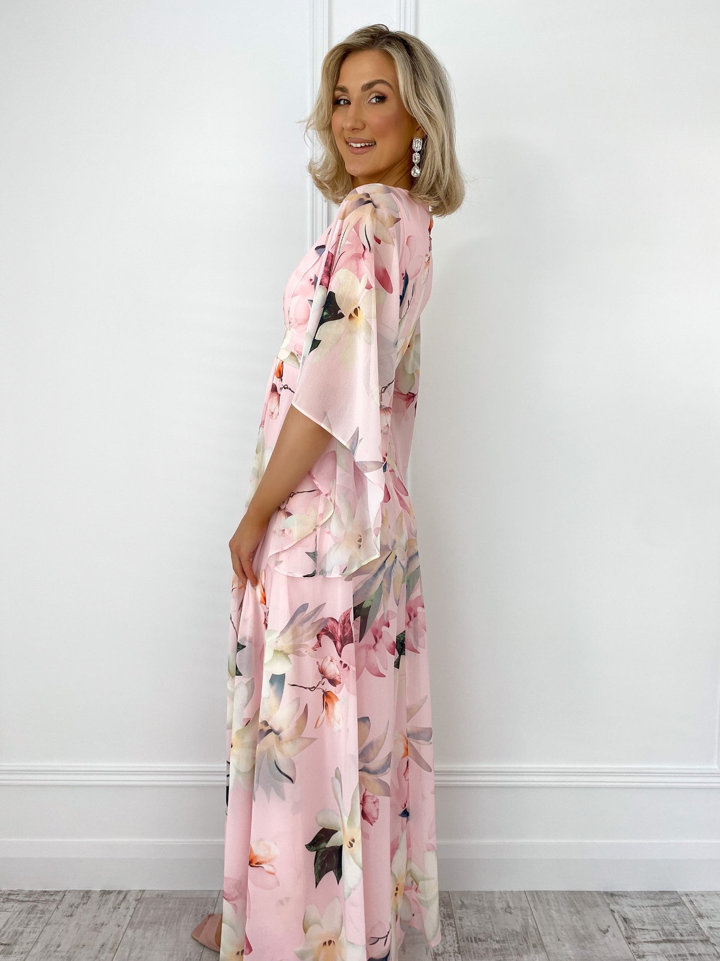 Natalia Maxi Floral Dress with Bell Sleeves